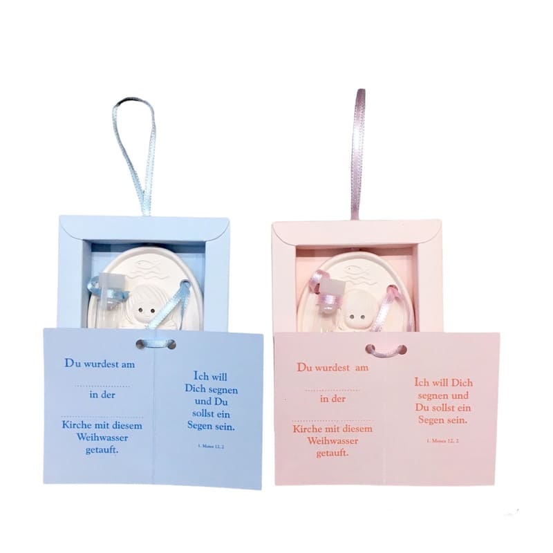 Weihwasserengel rosa blau zur taufe