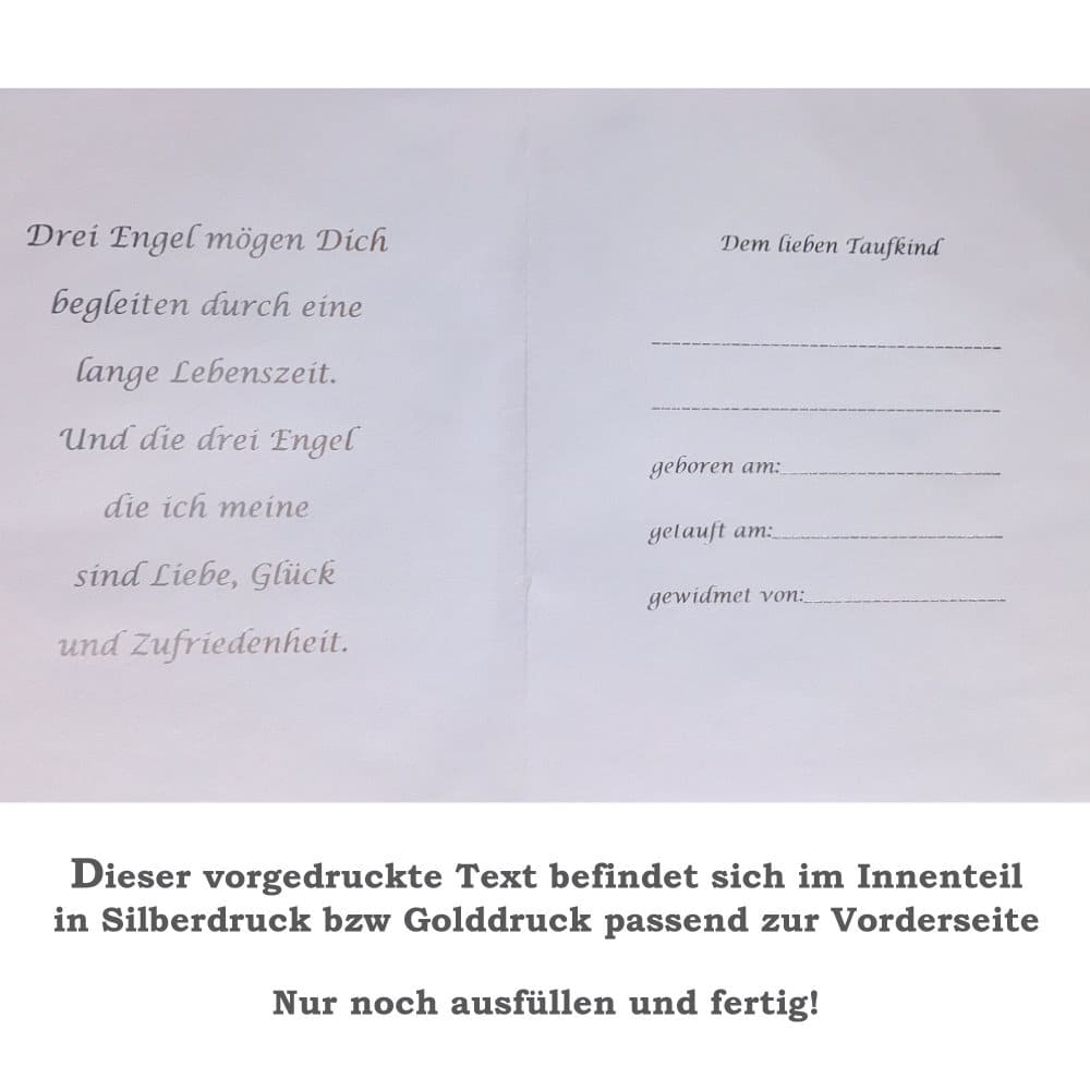 Vordruck für Taufe