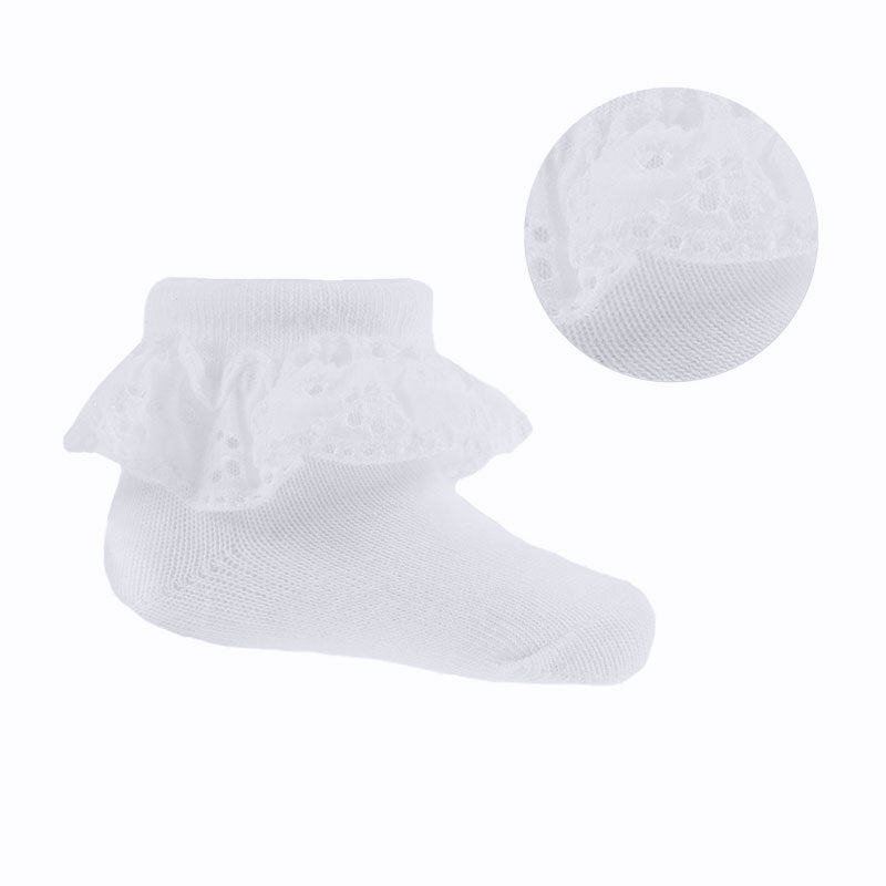 Taufsöckchen in weiss für Mädchen