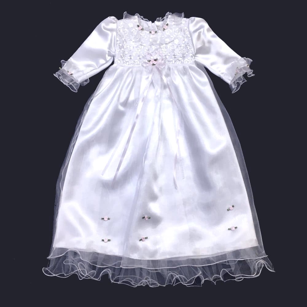 Langes Taufkleid für Prinzessinnen