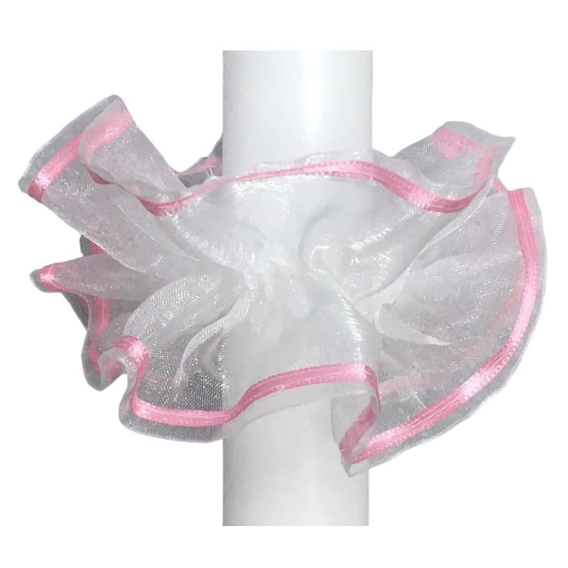 Tropfenfänger rosa aus Organza