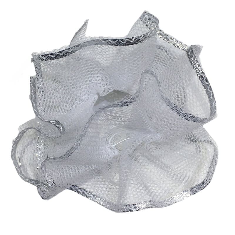 Tropfenfänger aus Tüll in silber