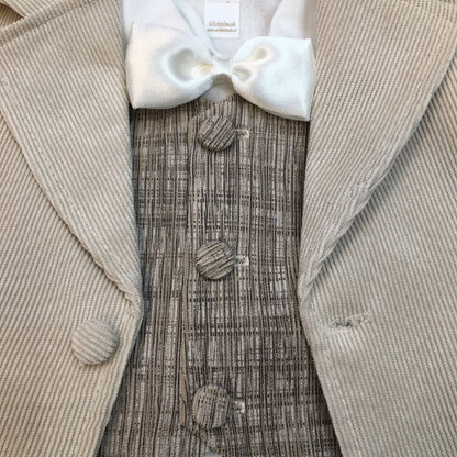 Kordstoff beige Muster