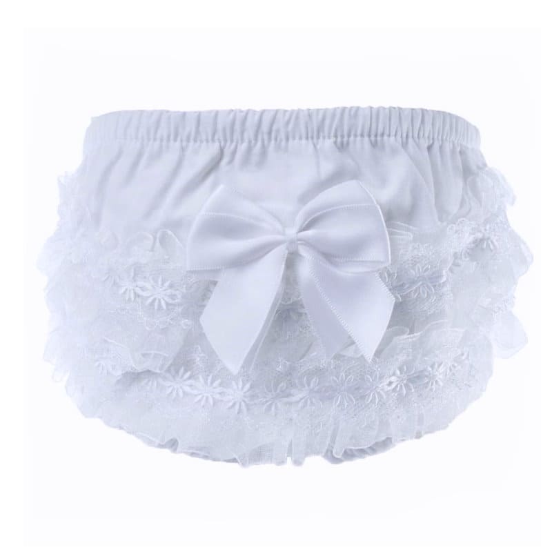 Rüschenhose Windelüberhose in weiss