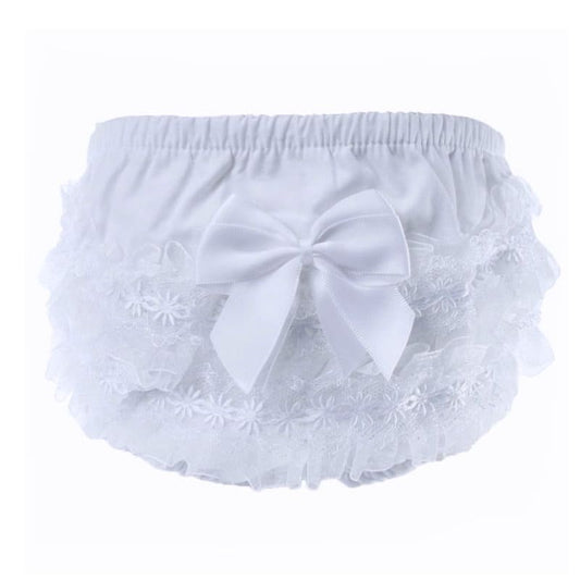 Rüschenhose Windelüberhose in weiss
