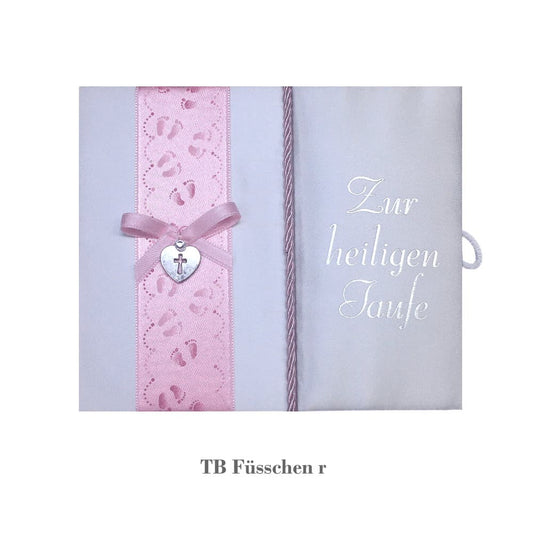 eleganter Taufbrief für Mädchen in rosa