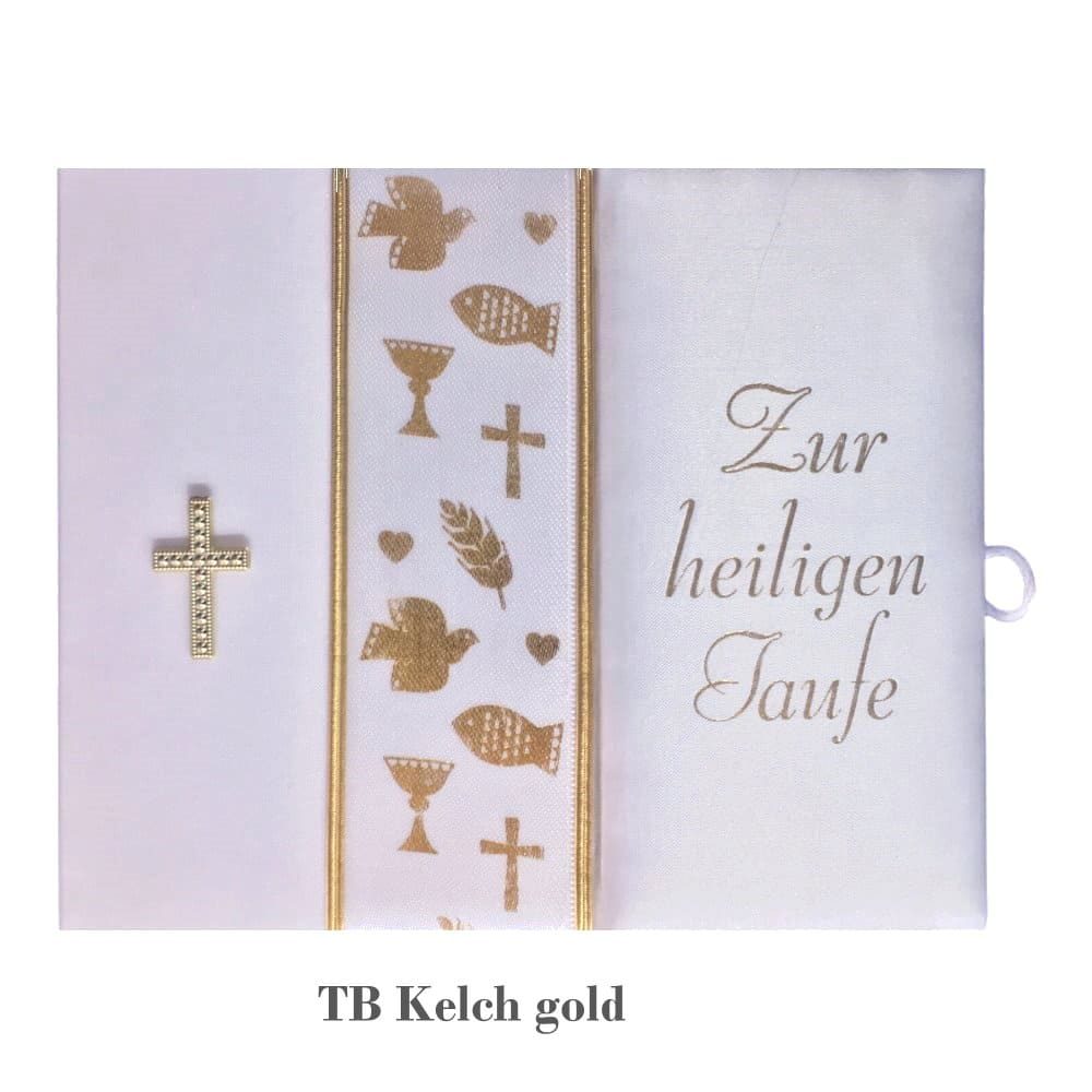 Taufbrief in weiss mit gold von Wichtelmode