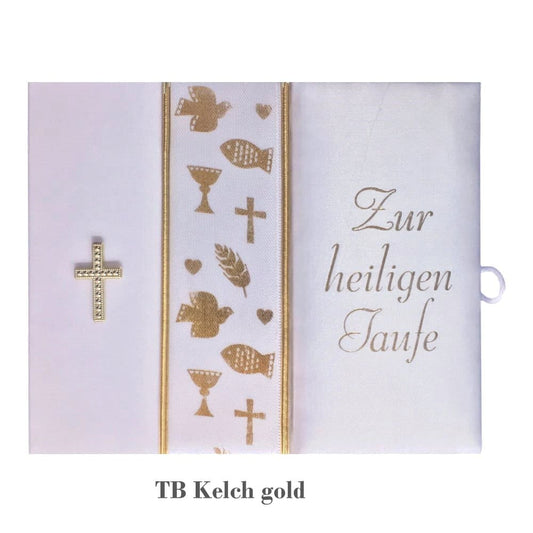 Taufbrief in weiss mit gold von Wichtelmode