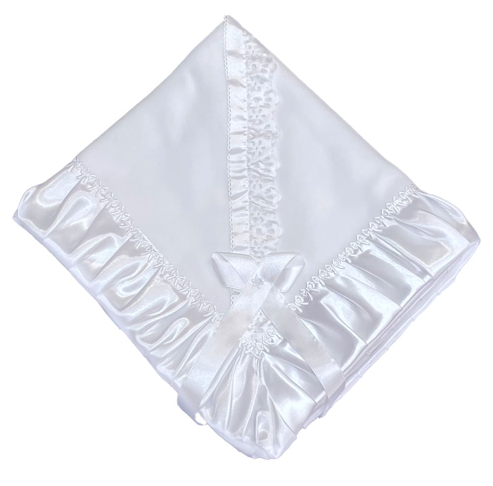 Taufdecke in weiss aus Fleece