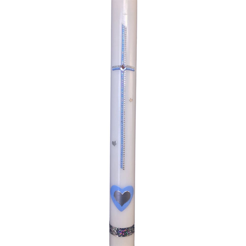 Taufkerze für Jungen in blau