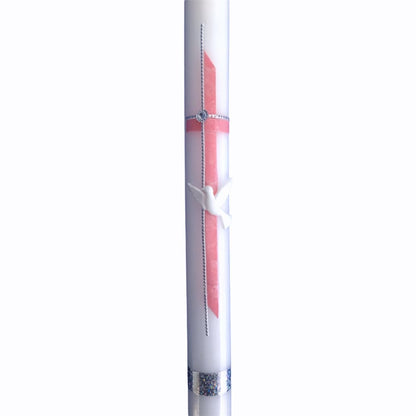 Taufkerze rosa für Mädchen