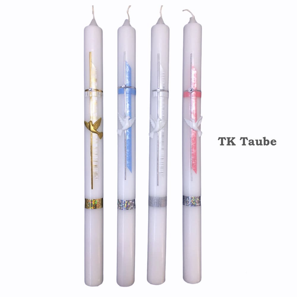 Taufkerze Taube von Wichtelmode im Wichtelshop