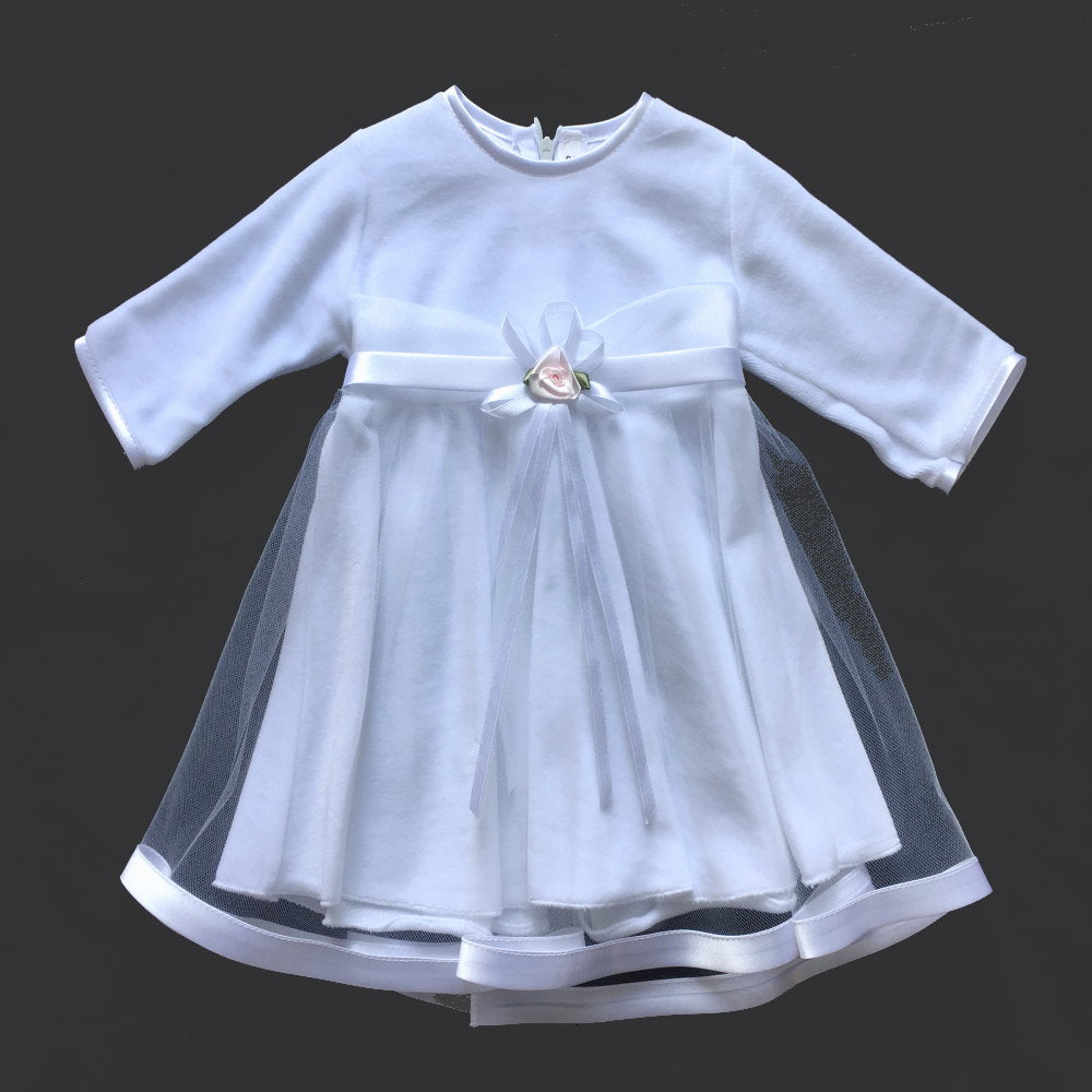 Taufkleid für Winter weiss