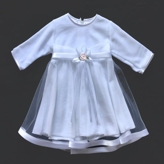 Taufkleid für Winter weiss