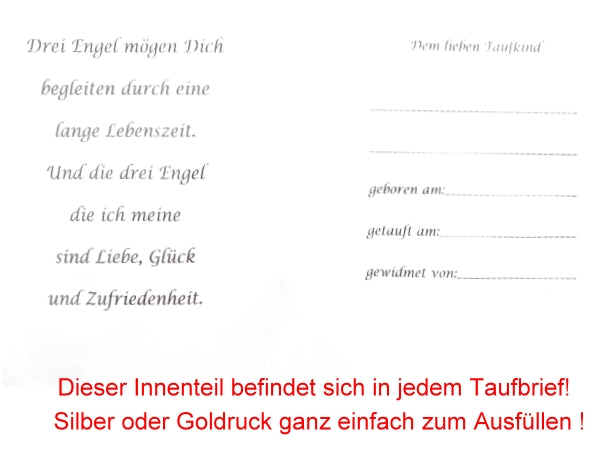 Innentext für taufbrief