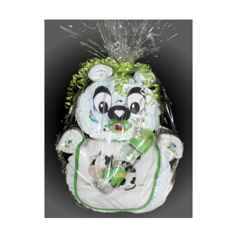 Windelbär grün Windelgeschenk geburt taufe